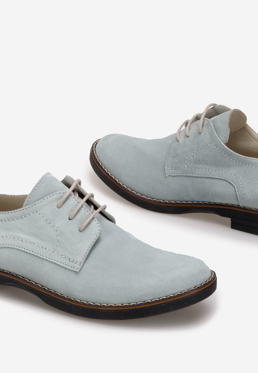 Svetlo modré kožené derby dámske Otivera V2