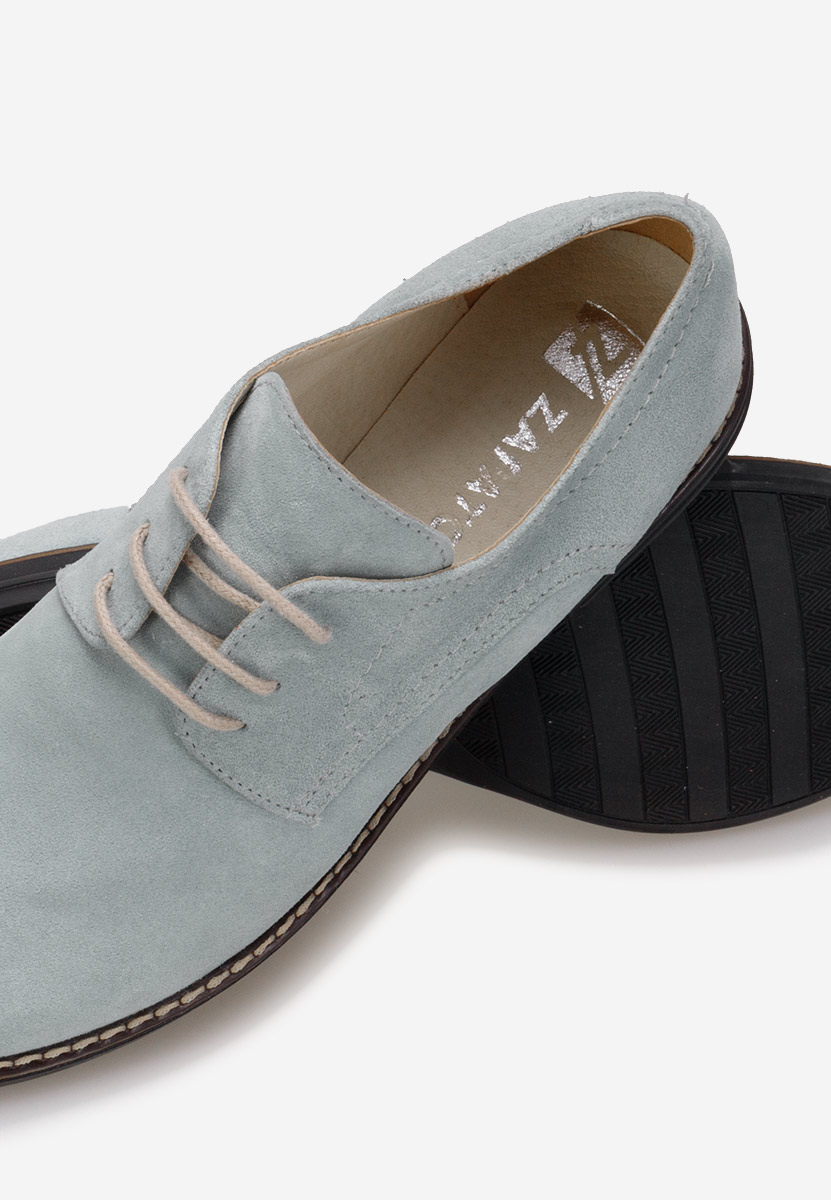 Svetlo modré kožené derby dámske Otivera V2