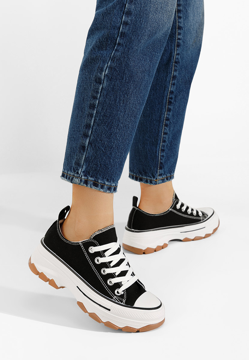 Čierne dámske nízké tenisky Raviana