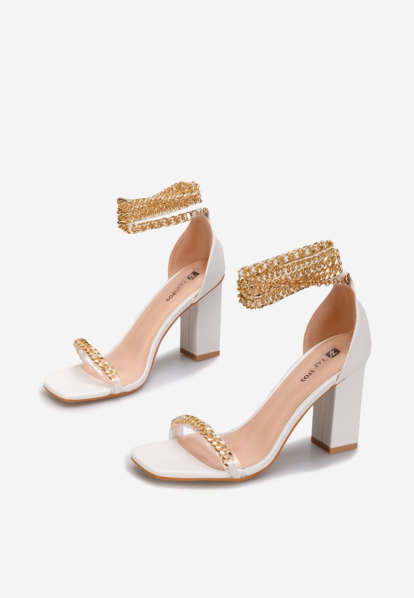 Biele elegantné sandále Alize