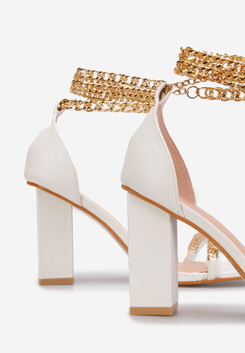 Biele elegantné sandále Alize