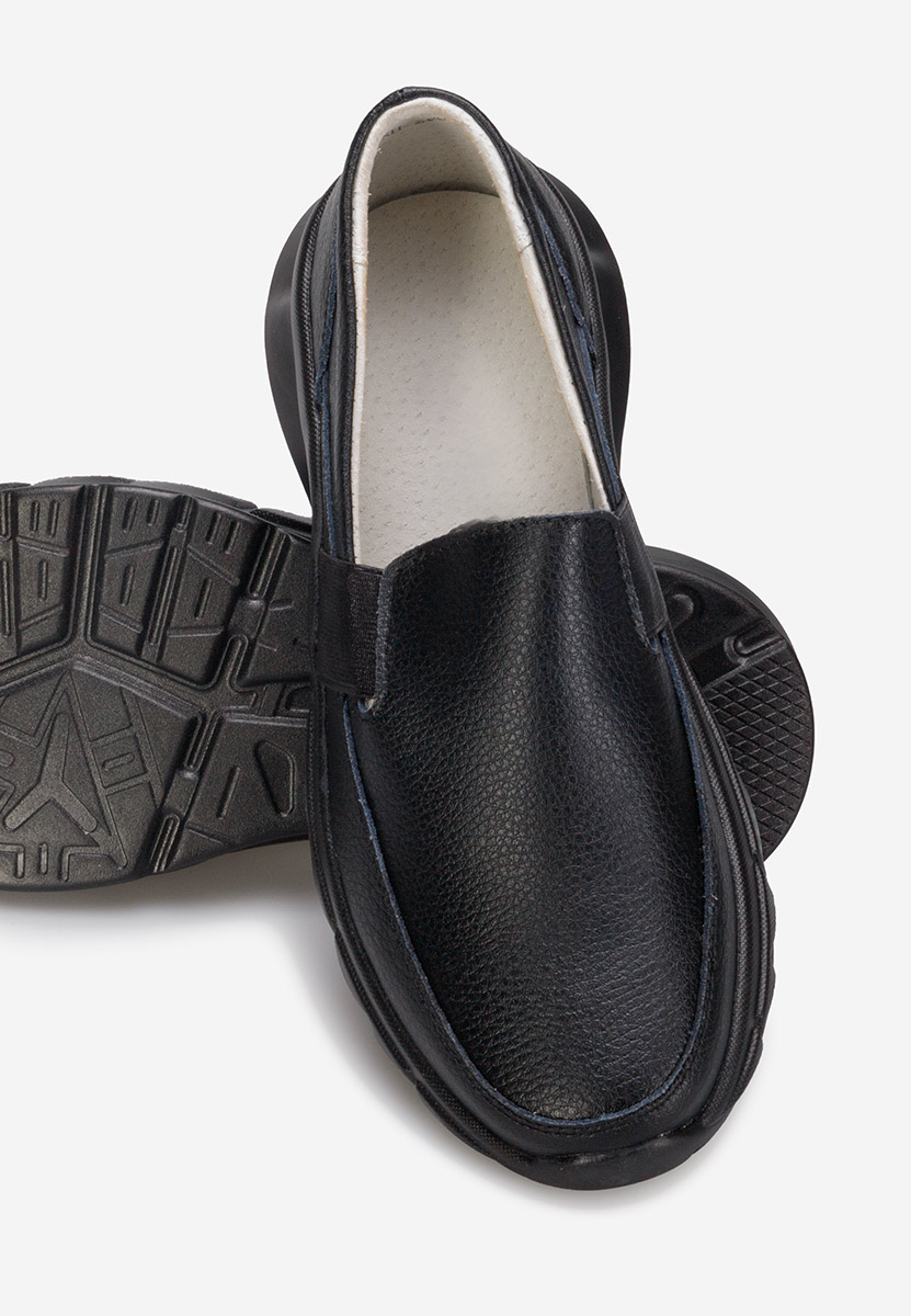 čierne kožené poltopánky dámske Amelya