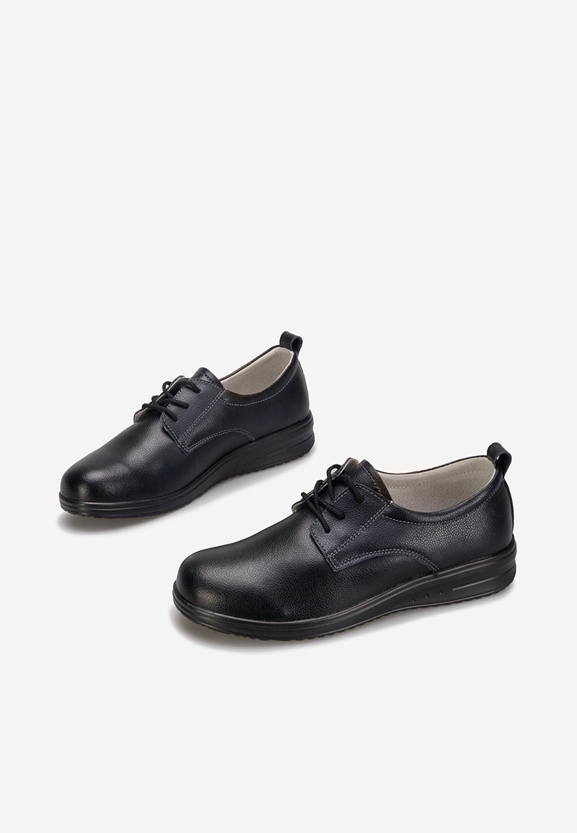 Čierne kožené poltopánky dámske Mefira