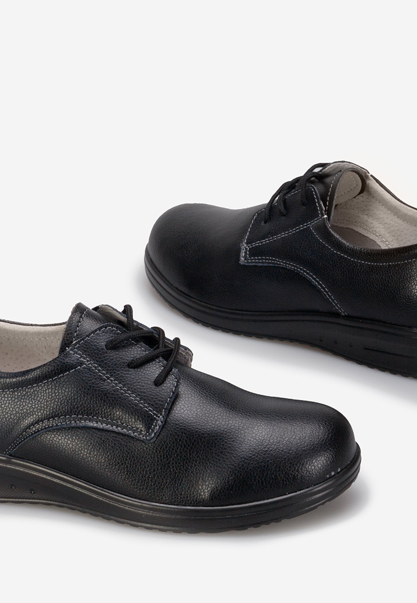 Čierne kožené poltopánky dámske Mefira