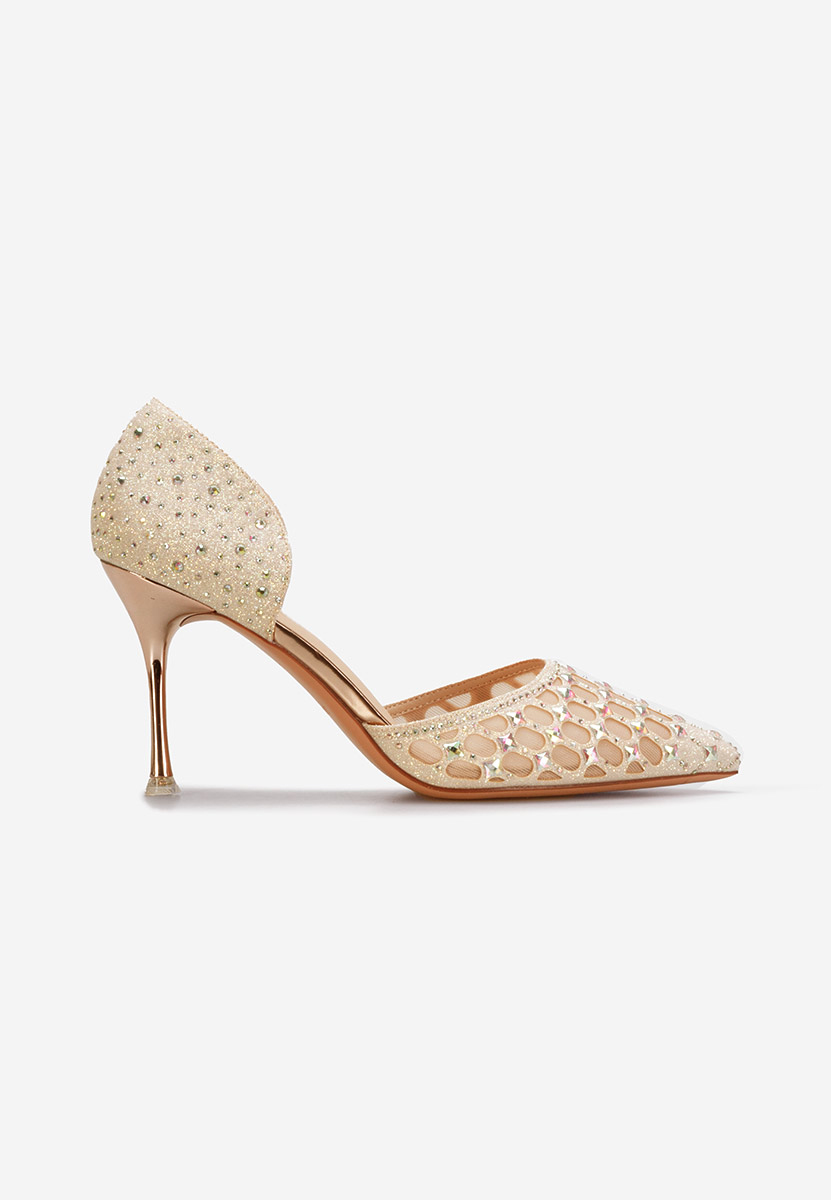 šampanské elegantné lodičky Lorita