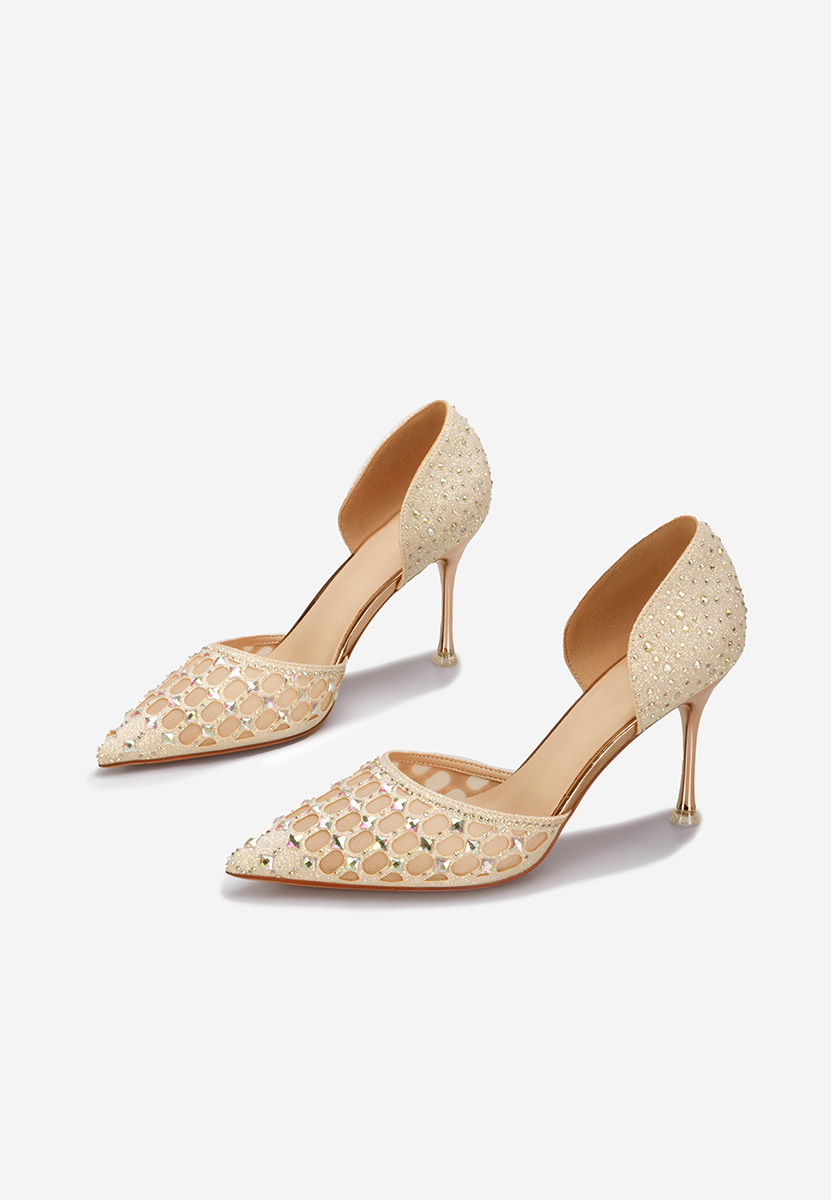 šampanské elegantné lodičky Lorita