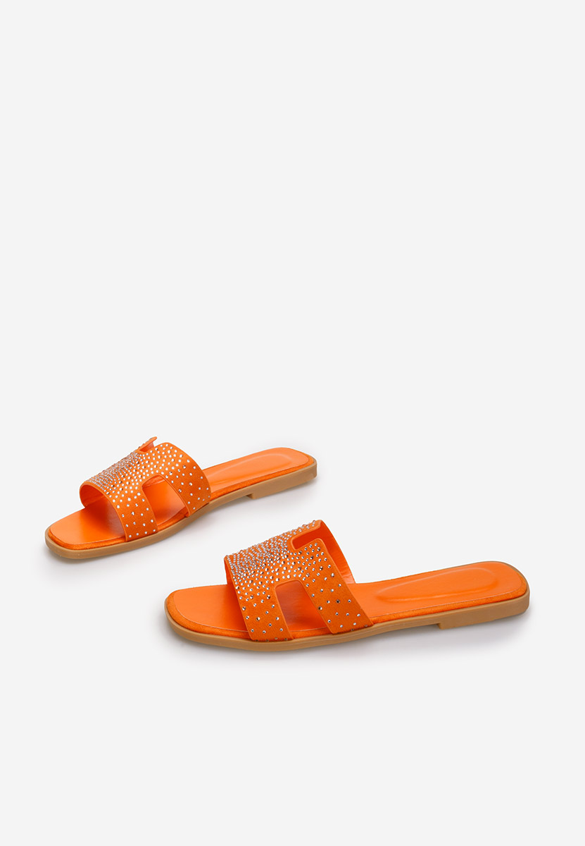Oranžová nízke šľapky Abita