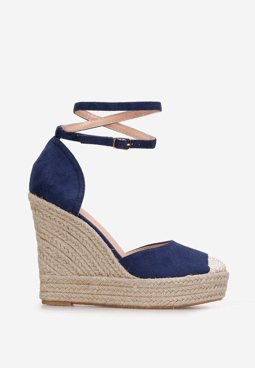 Modré espadrilky na platforme sandale Saniza
