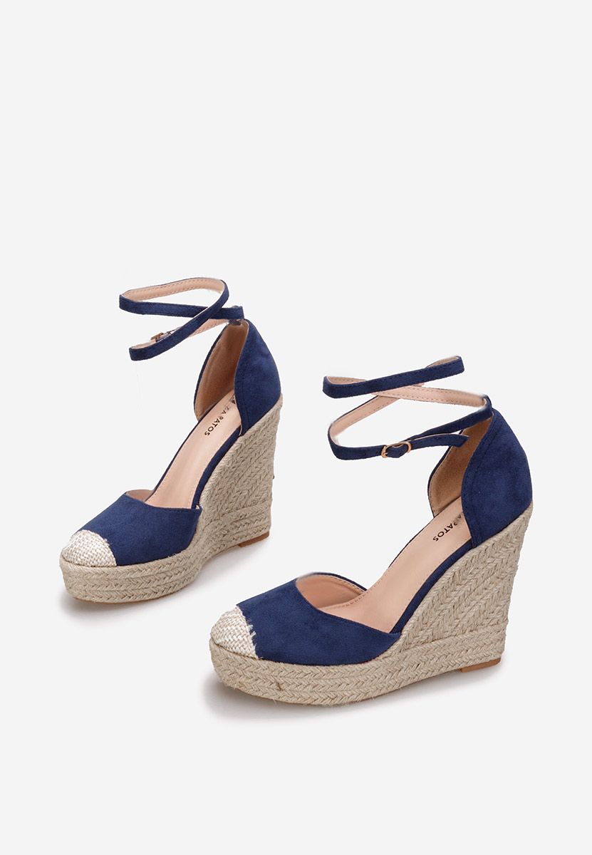 Modré espadrilky na platforme sandale Saniza