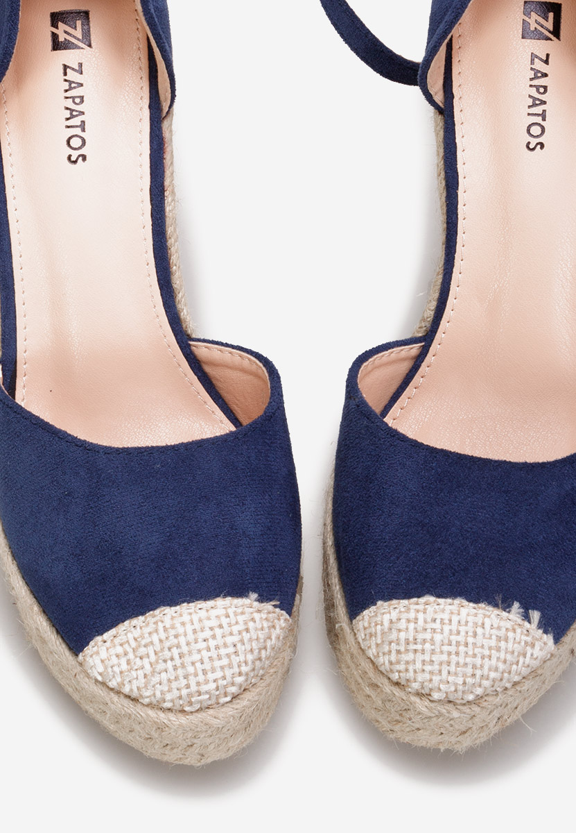 Modré espadrilky na platforme sandale Saniza
