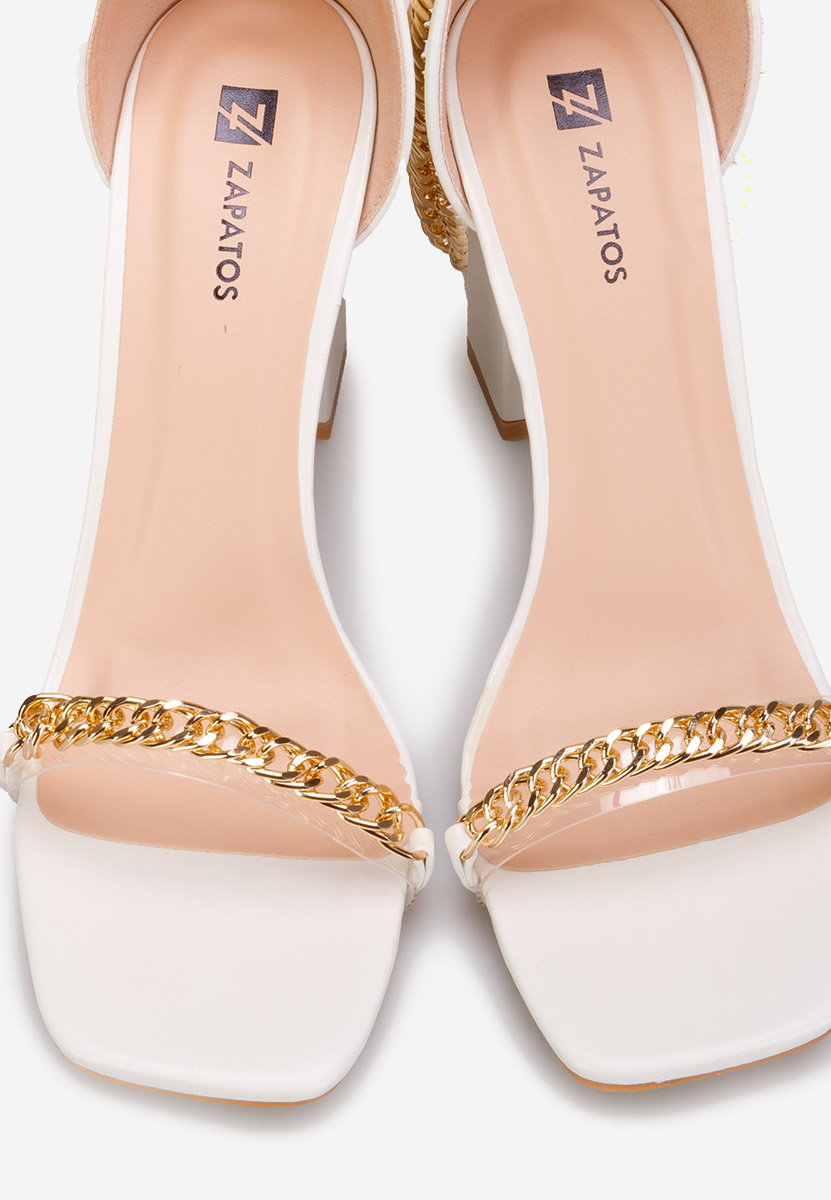 Biele elegantné sandále Alize