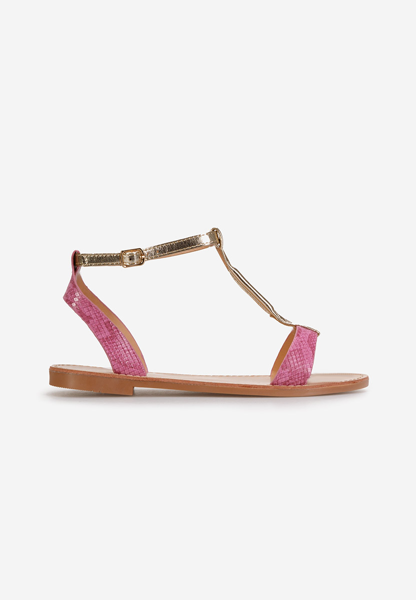 Fuchsiové nízke sandále Isabela