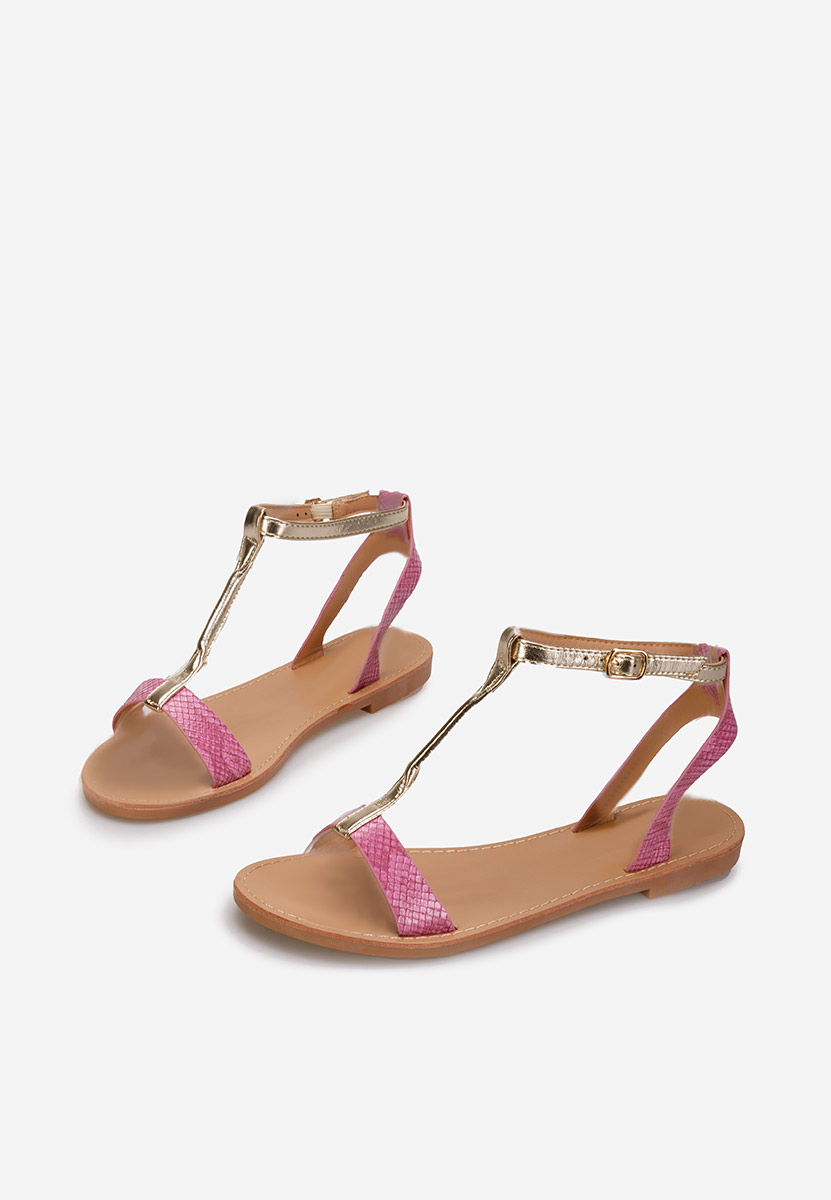 Fuchsiové nízke sandále Isabela