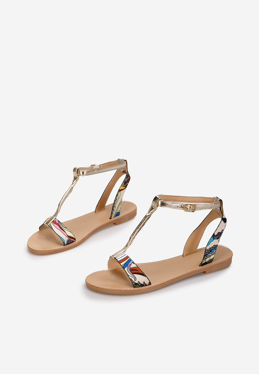 Viacfarebné nízke sandále Isabela