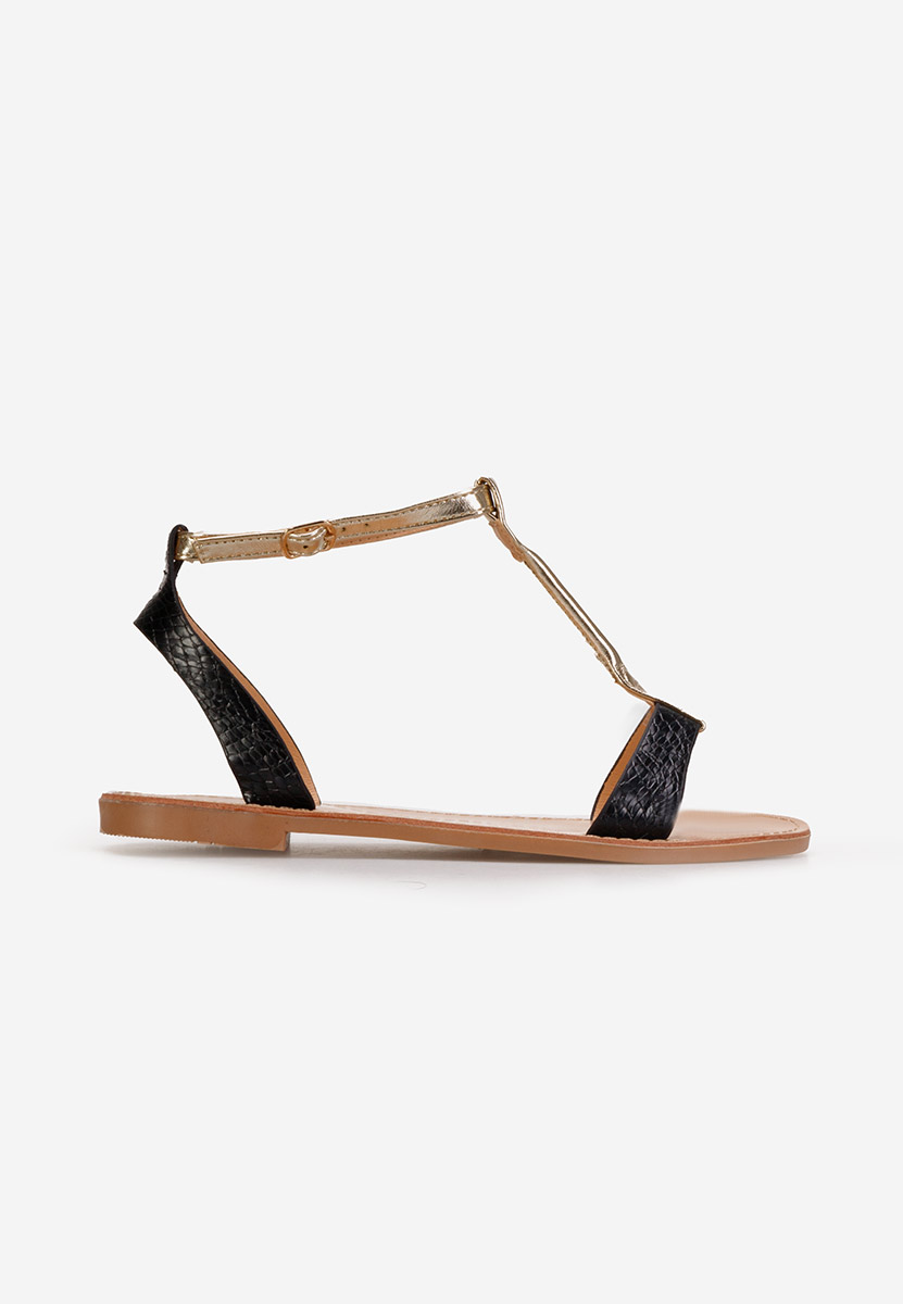 Čierne nízke sandále Isabela