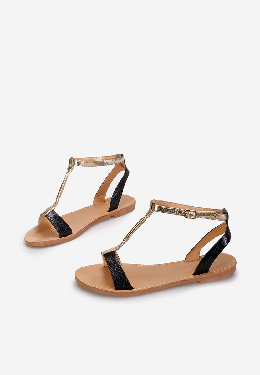 Čierne nízke sandále Isabela