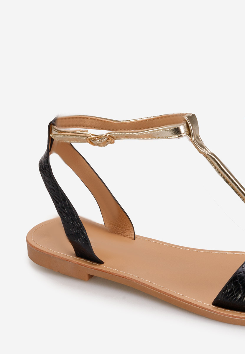 Čierne nízke sandále Isabela