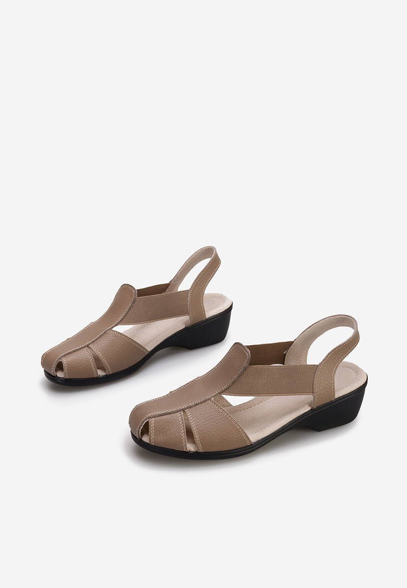 Khaki sandale na nizkom opatku Melona V4