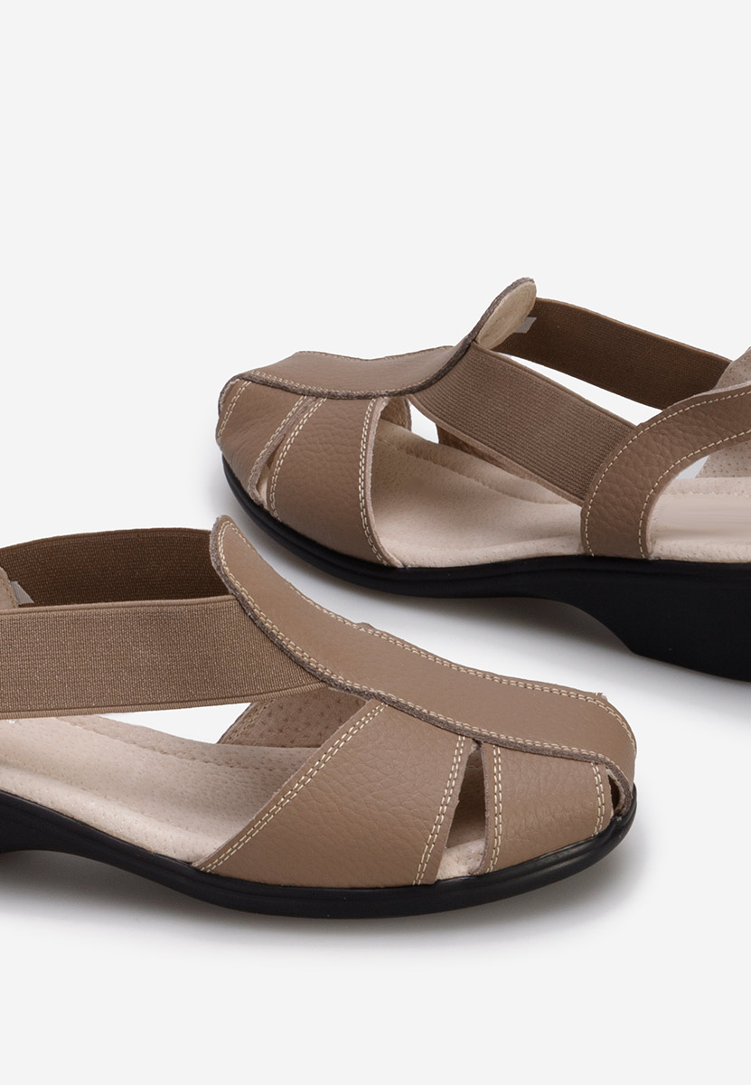 Khaki sandale na nizkom opatku Melona V4