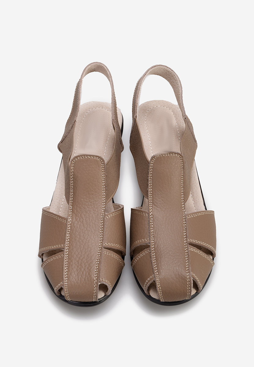 Khaki sandale na nizkom opatku Melona V4