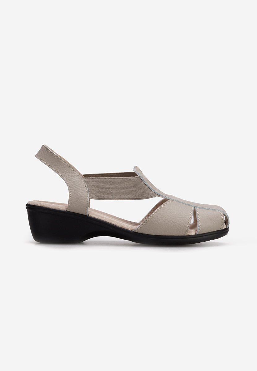 Sivé sandale na nizkom opatku Melona V4