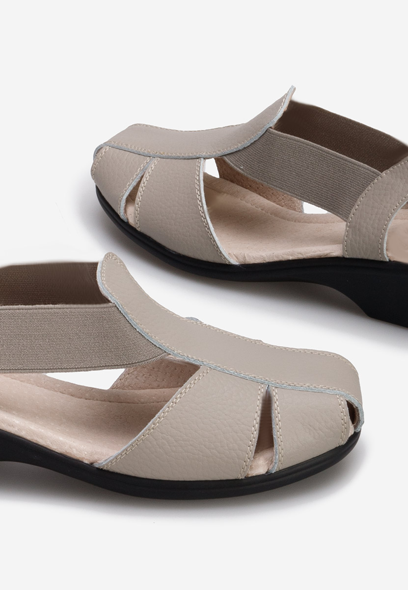 Sivé sandale na nizkom opatku Melona V4