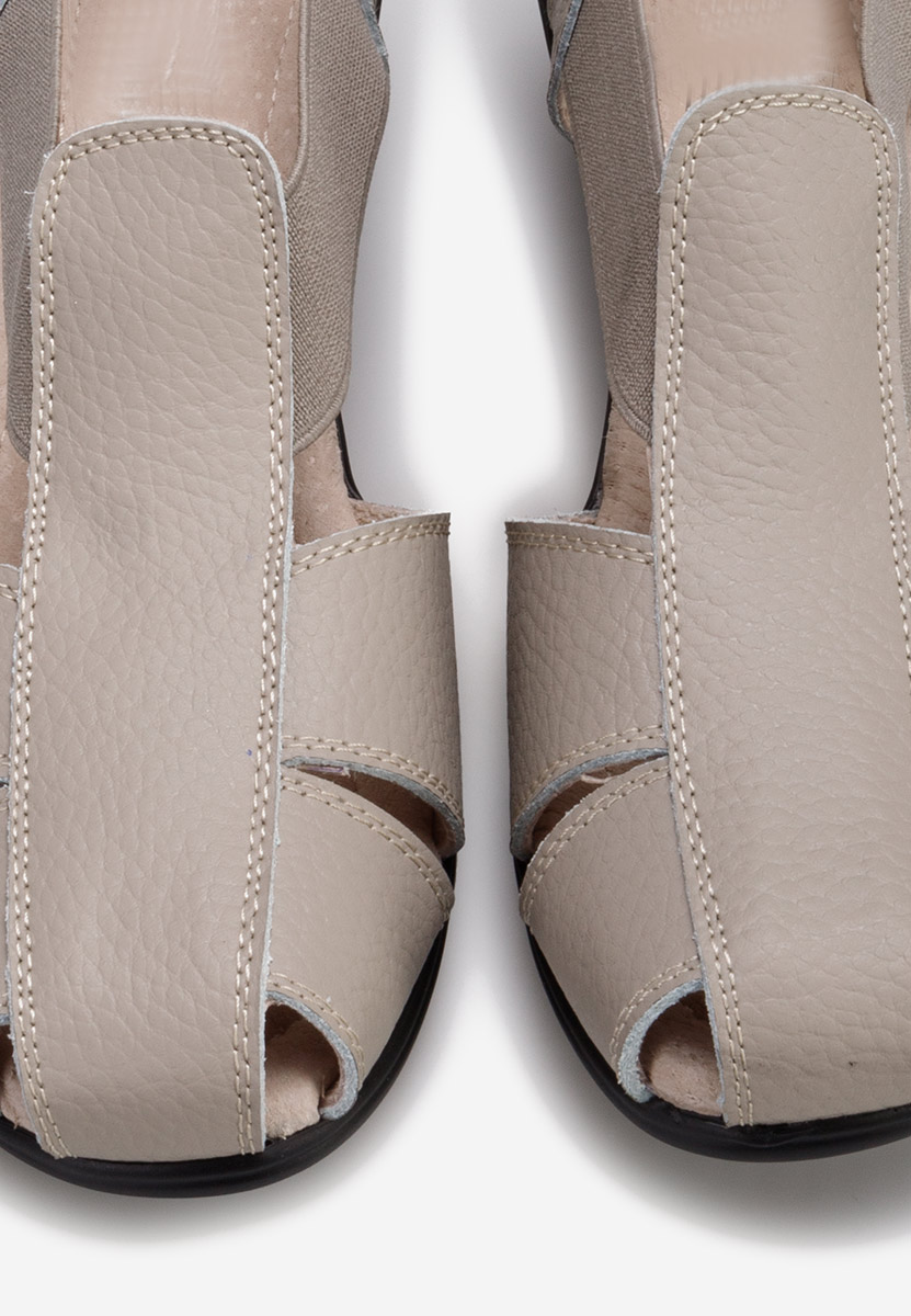 Sivé sandale na nizkom opatku Melona V4