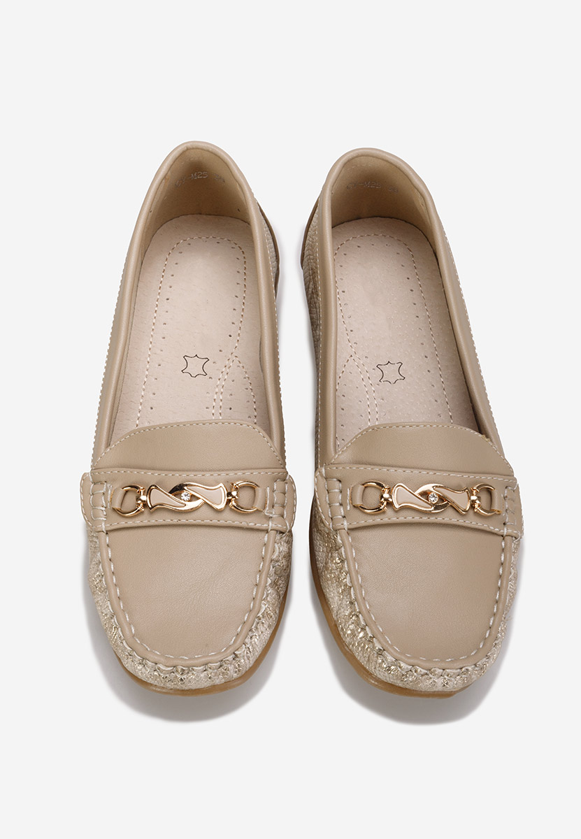Béžové mokasíny dámske Lerisea