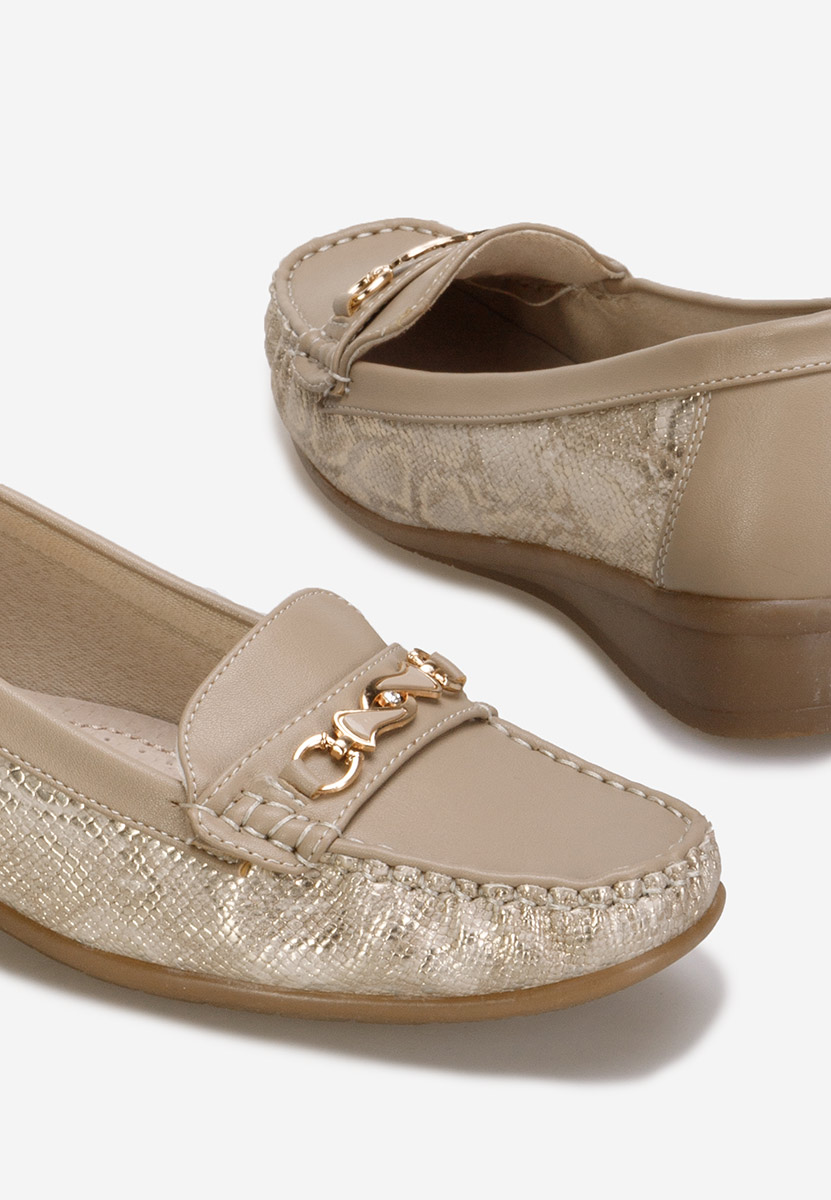 Béžové mokasíny dámske Lerisea