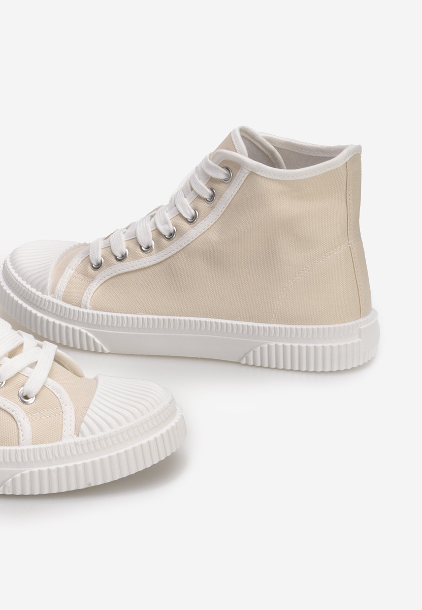 Béžové vysoké tenisky dámske Caneiro