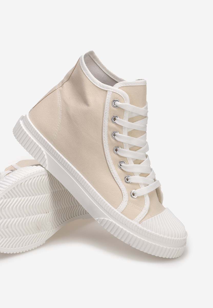 Béžové vysoké tenisky dámske Caneiro