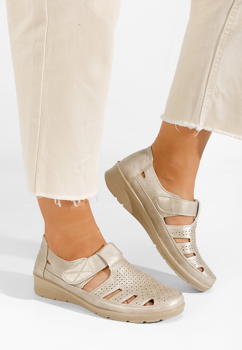 Zlaté dámske espadrilky Gerania