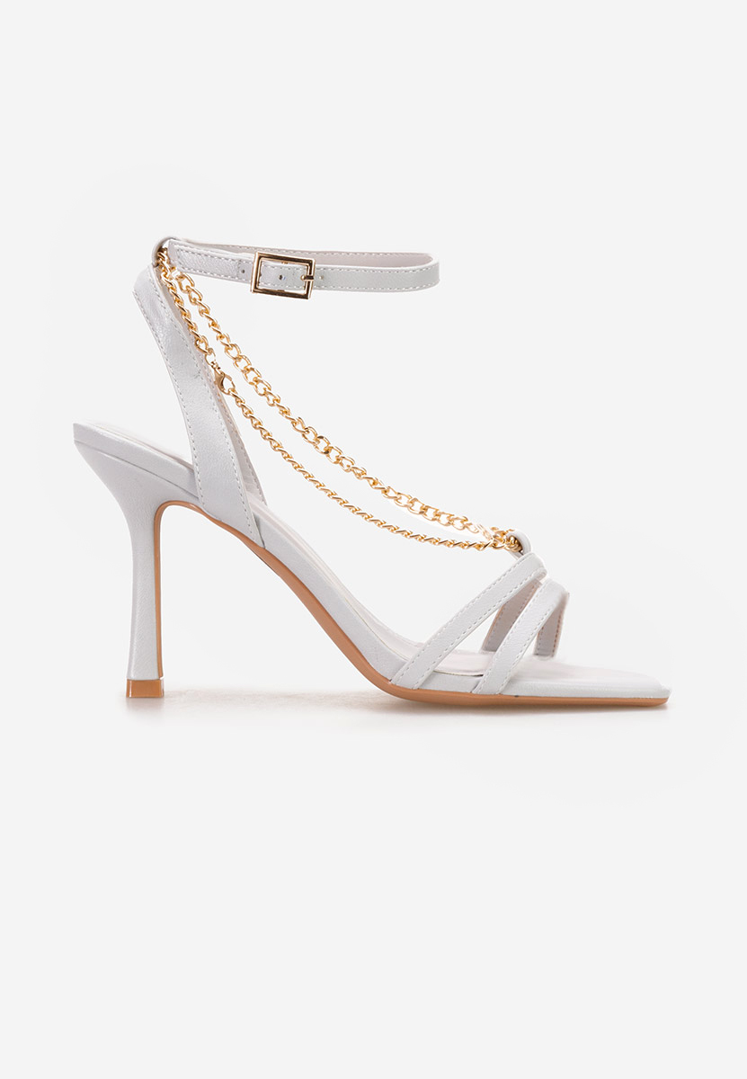 Sivé sandále na tenkom podpätku Areia