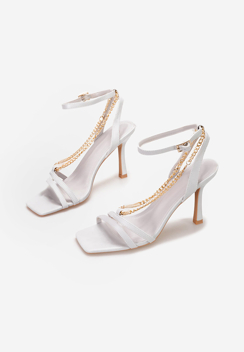 Sivé sandále na tenkom podpätku Areia