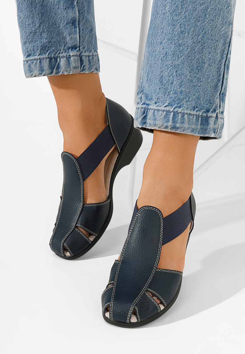 Tmavomdoré sandale na nizkom opatku Melona V3