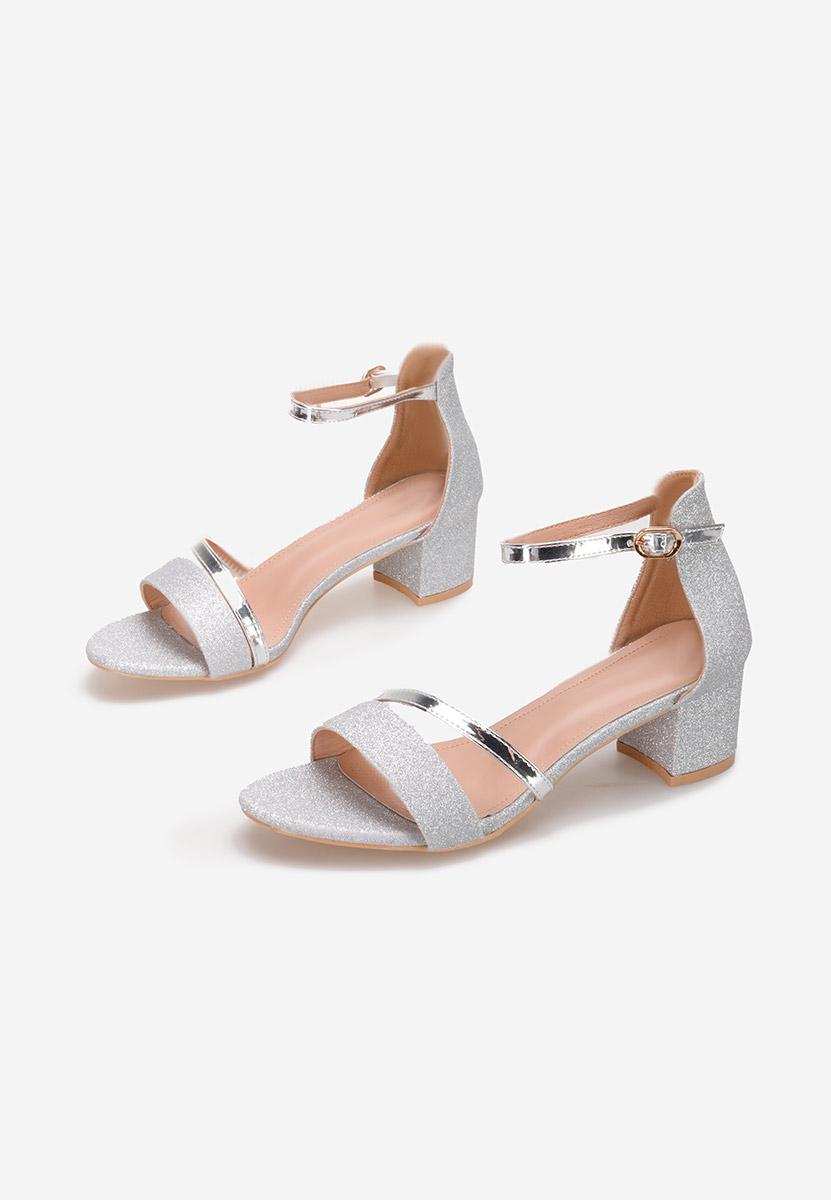 Strieborné dámske elegantné sandále Malena V5