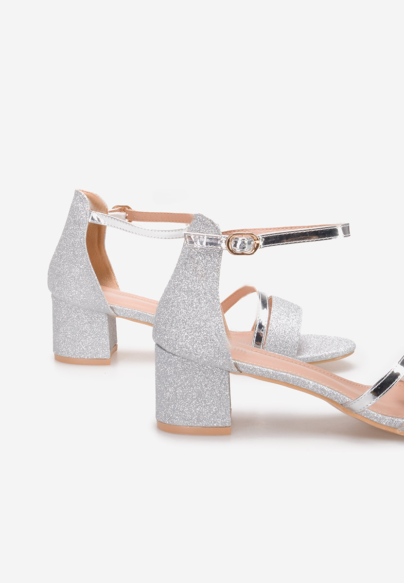 Strieborné dámske elegantné sandále Malena V5