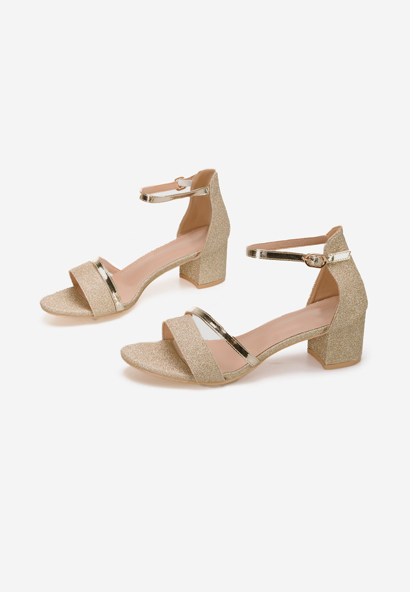 Zlaté dámske elegantné sandále Malena V5