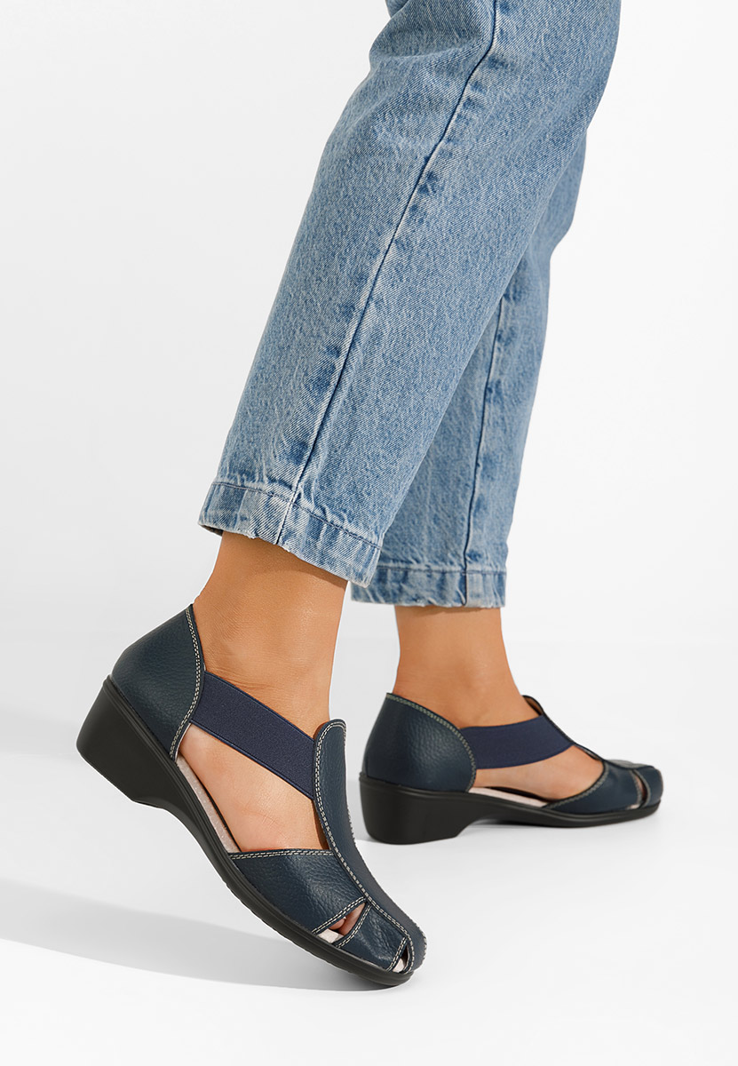 Tmavomdoré sandale na nizkom opatku Melona V3