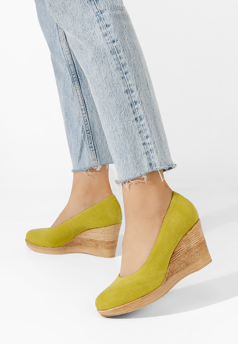 Žlté lodičky na platforme Zola V3