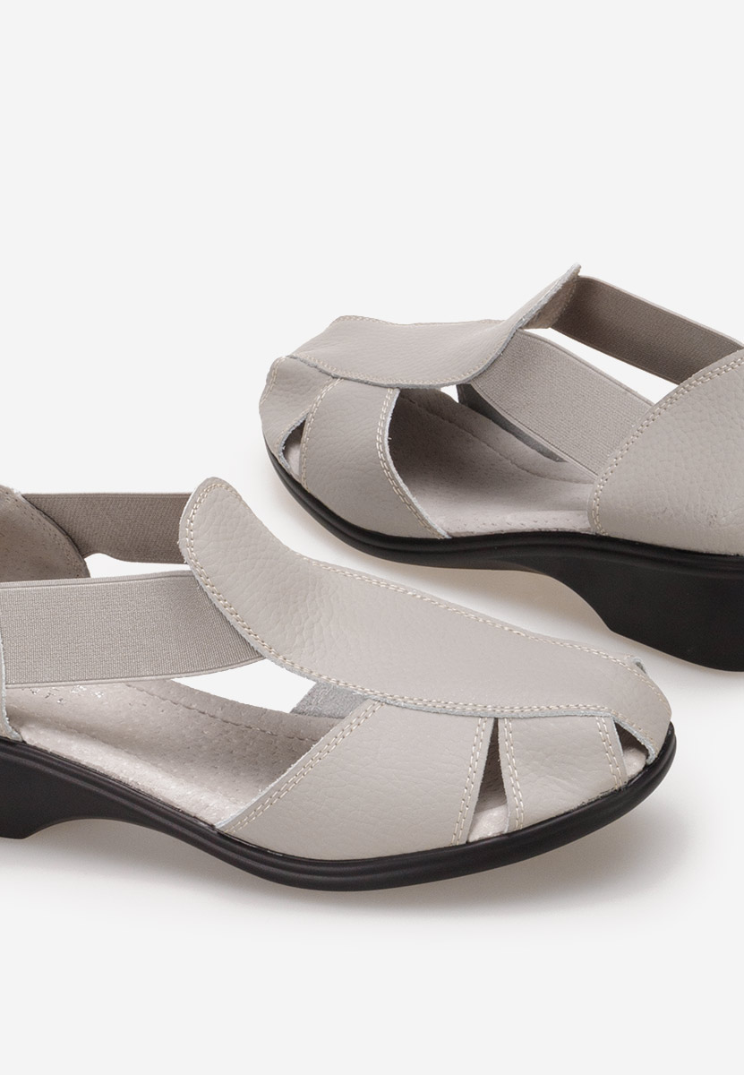 Sivé sandale na nizkom opatku Melona V3