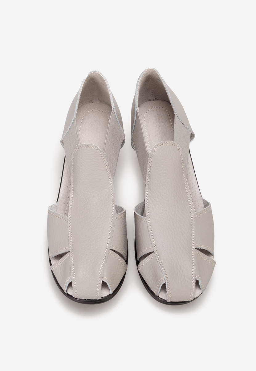 Sivé sandale na nizkom opatku Melona V3