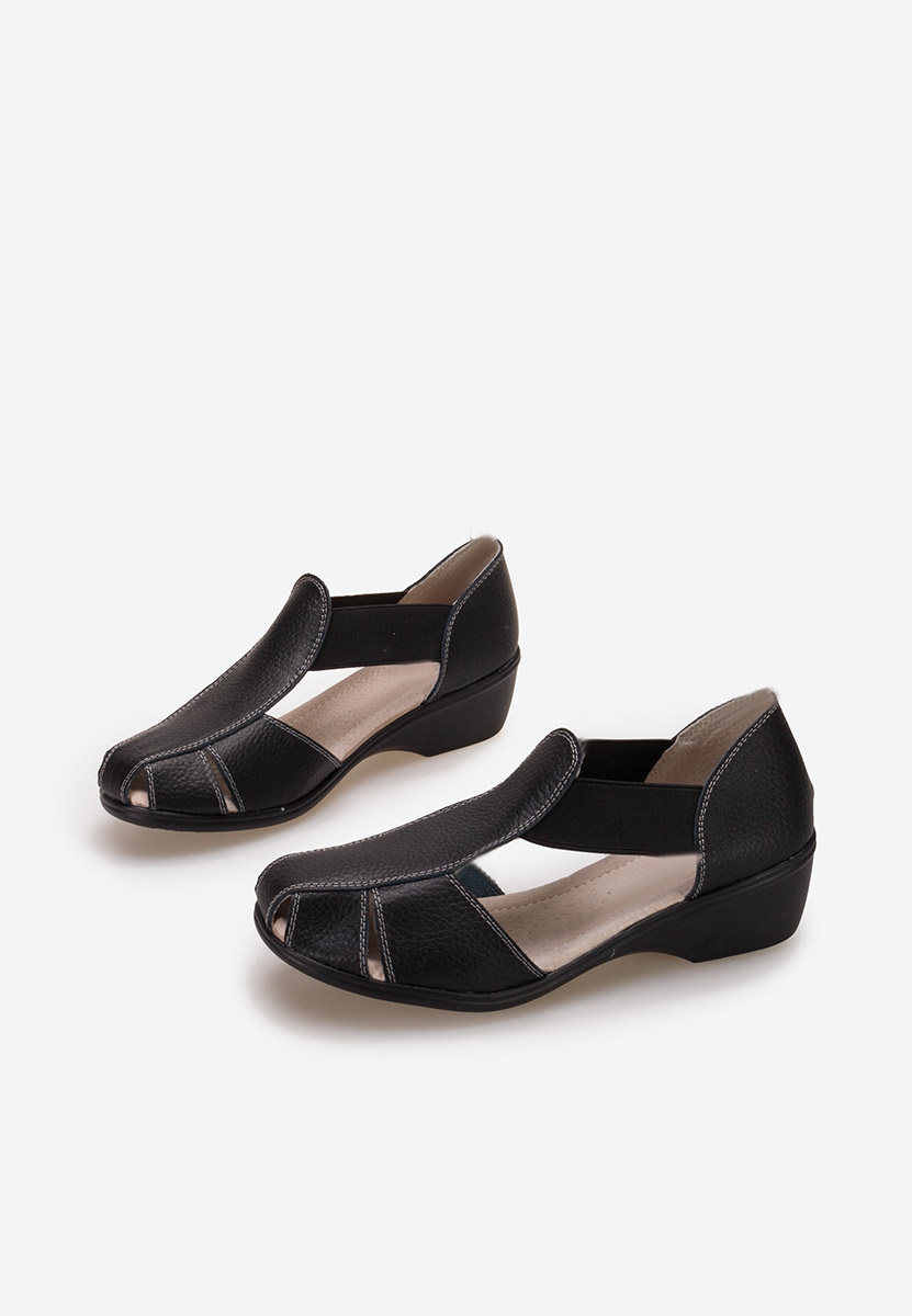 Čierne sandale na nizkom opatku Melona V3