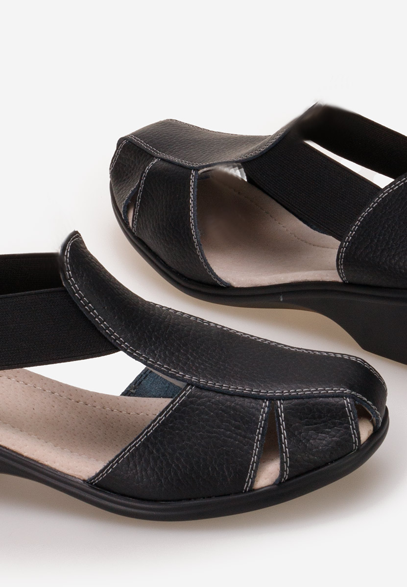 Čierne sandale na nizkom opatku Melona V3