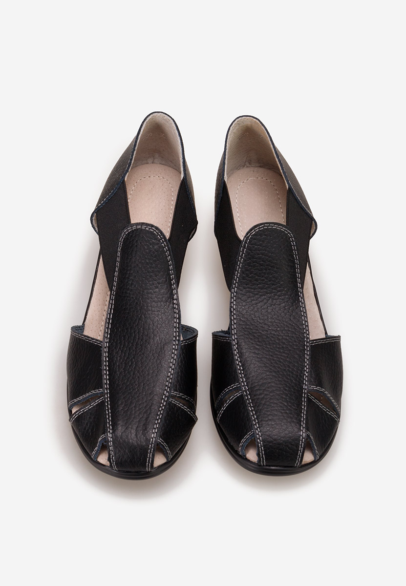 Čierne sandale na nizkom opatku Melona V3