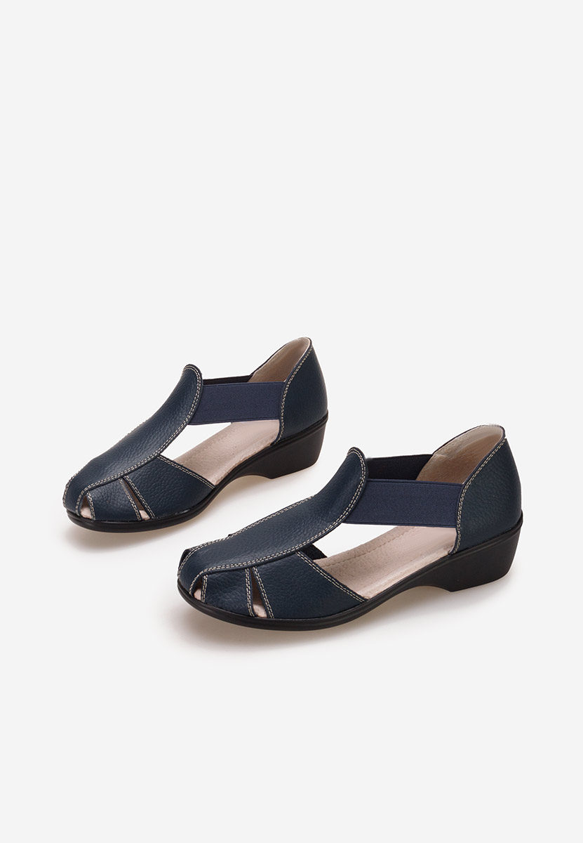 Tmavomdoré sandale na nizkom opatku Melona V3