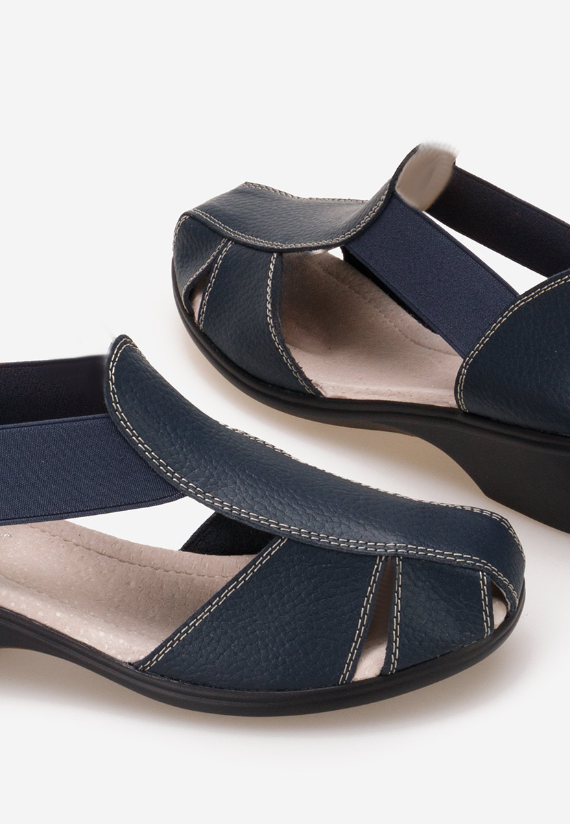 Tmavomdoré sandale na nizkom opatku Melona V3