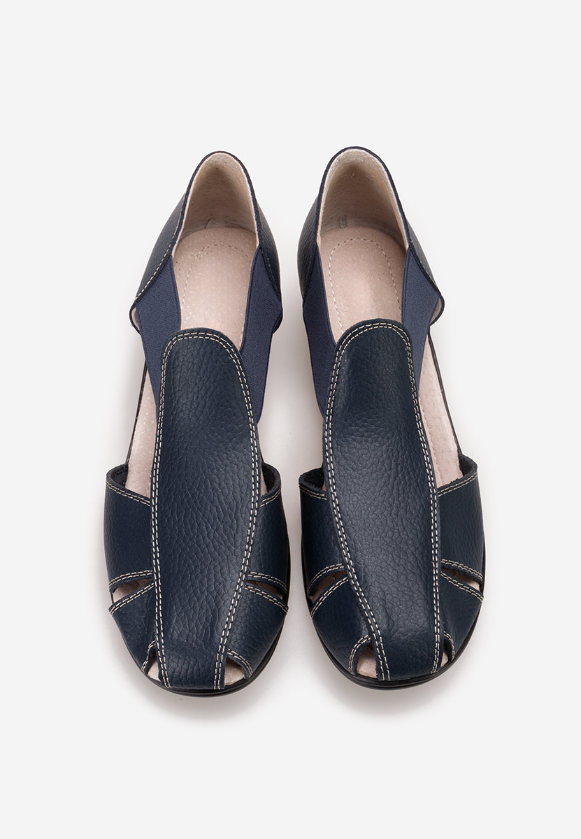 Tmavomdoré sandale na nizkom opatku Melona V3