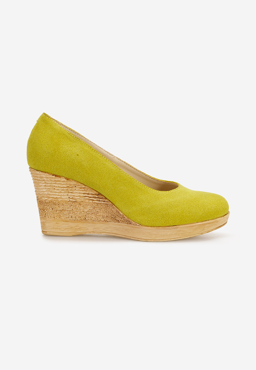 Žlté lodičky na platforme Zola V3