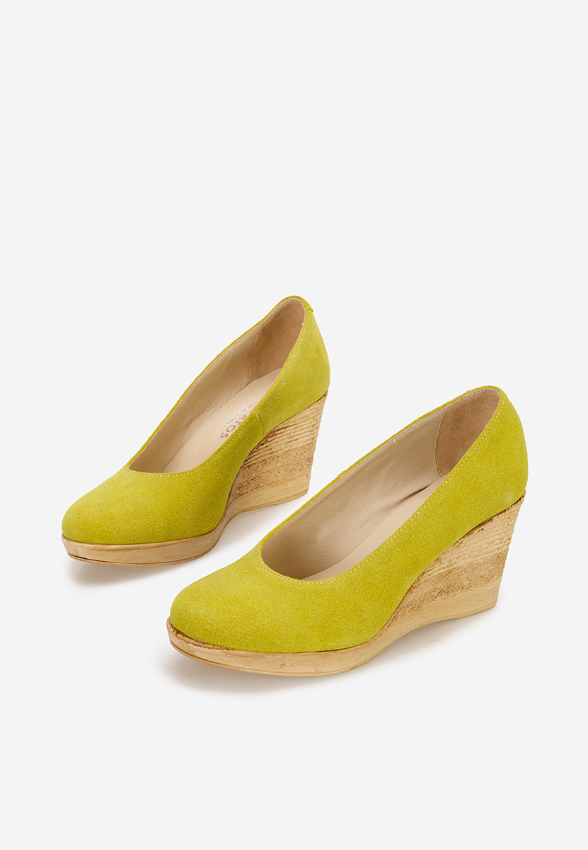 Žlté lodičky na platforme Zola V3